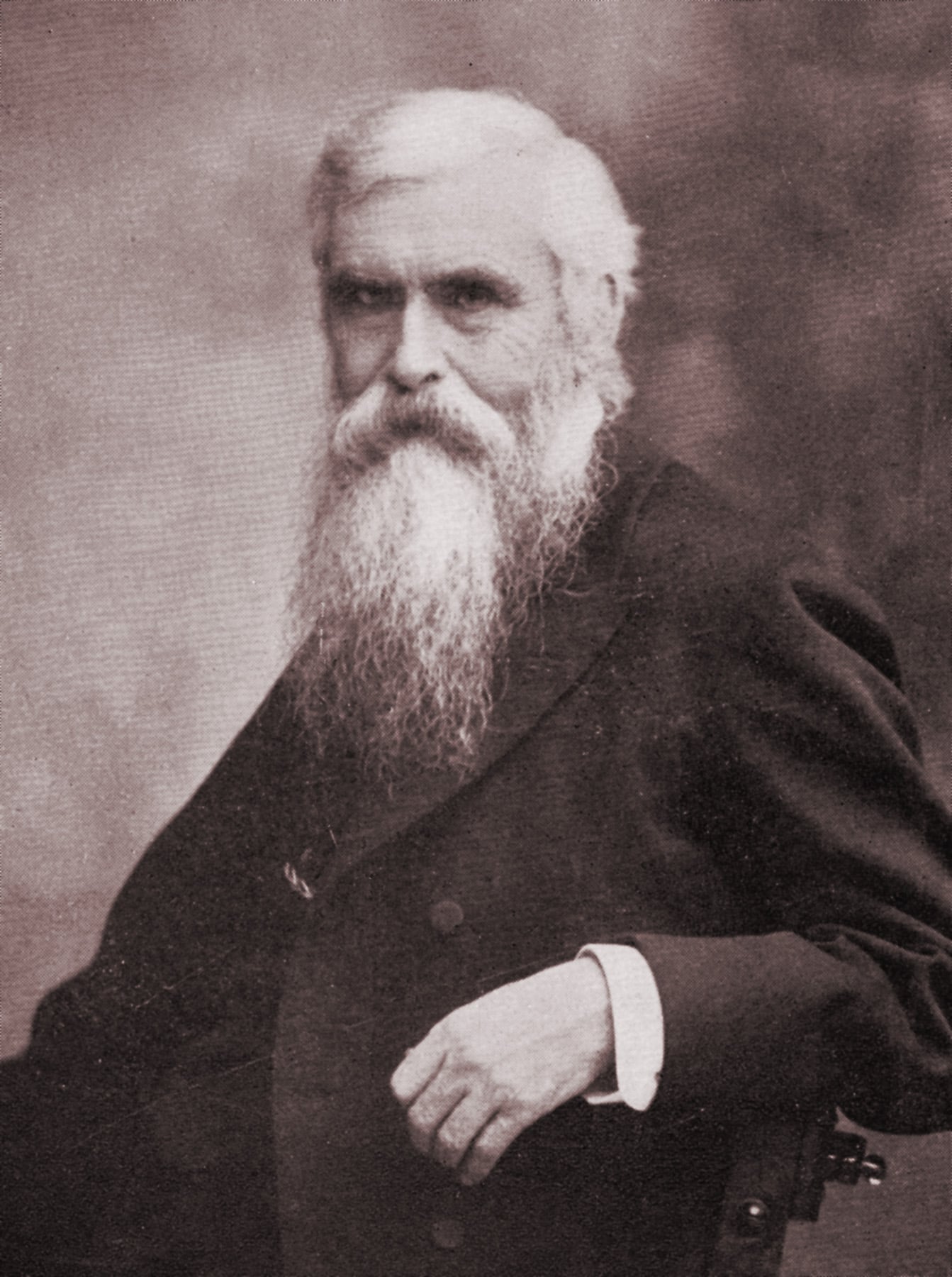 Portrait photograph of Thomas Lake Harris, founder of the Brotherhood of the New Life